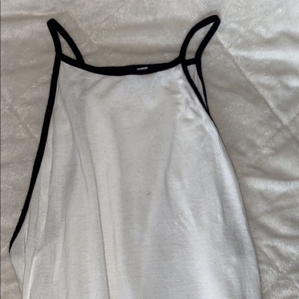 White and black crop top